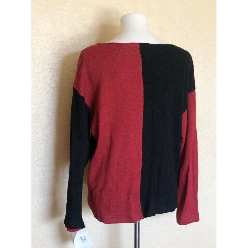 Nino Wong Womens Knit Casual Color Block Sweater Size M - Picture 8 of 9
